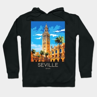 A Pop Art Travel Print of Seville - Spain Hoodie